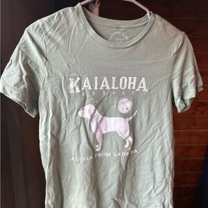 Green Short Sleeve Tee with Graphic